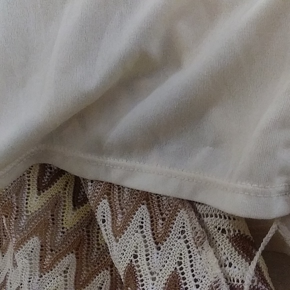 Loft by Ann Taylor Beige Striped Knit Dress size 8 - Picture 7 of 9